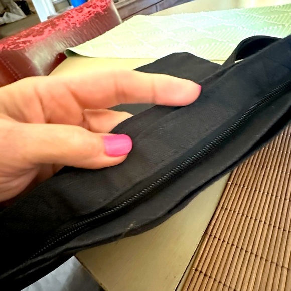 BRAND NEW BLACK "MOOD" TOTE/LAPTOP/BOOKBAG BLACK w/BLACK LETTERS - Picture 2 of 7